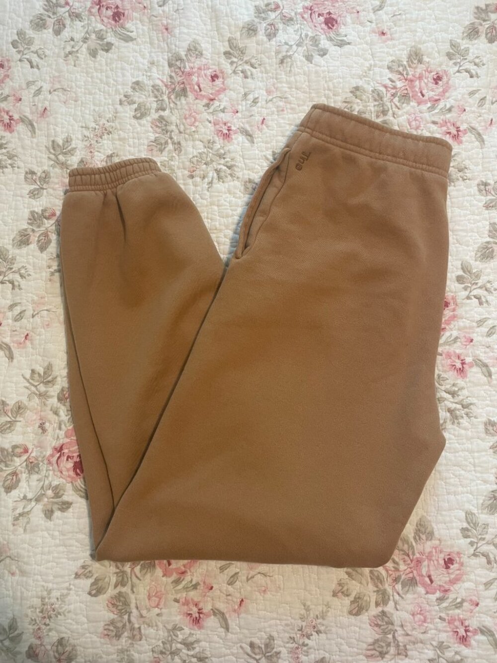 Aritzia TNA Cozy Fleece Mega Jogger Pants Caramel Brown Size XS